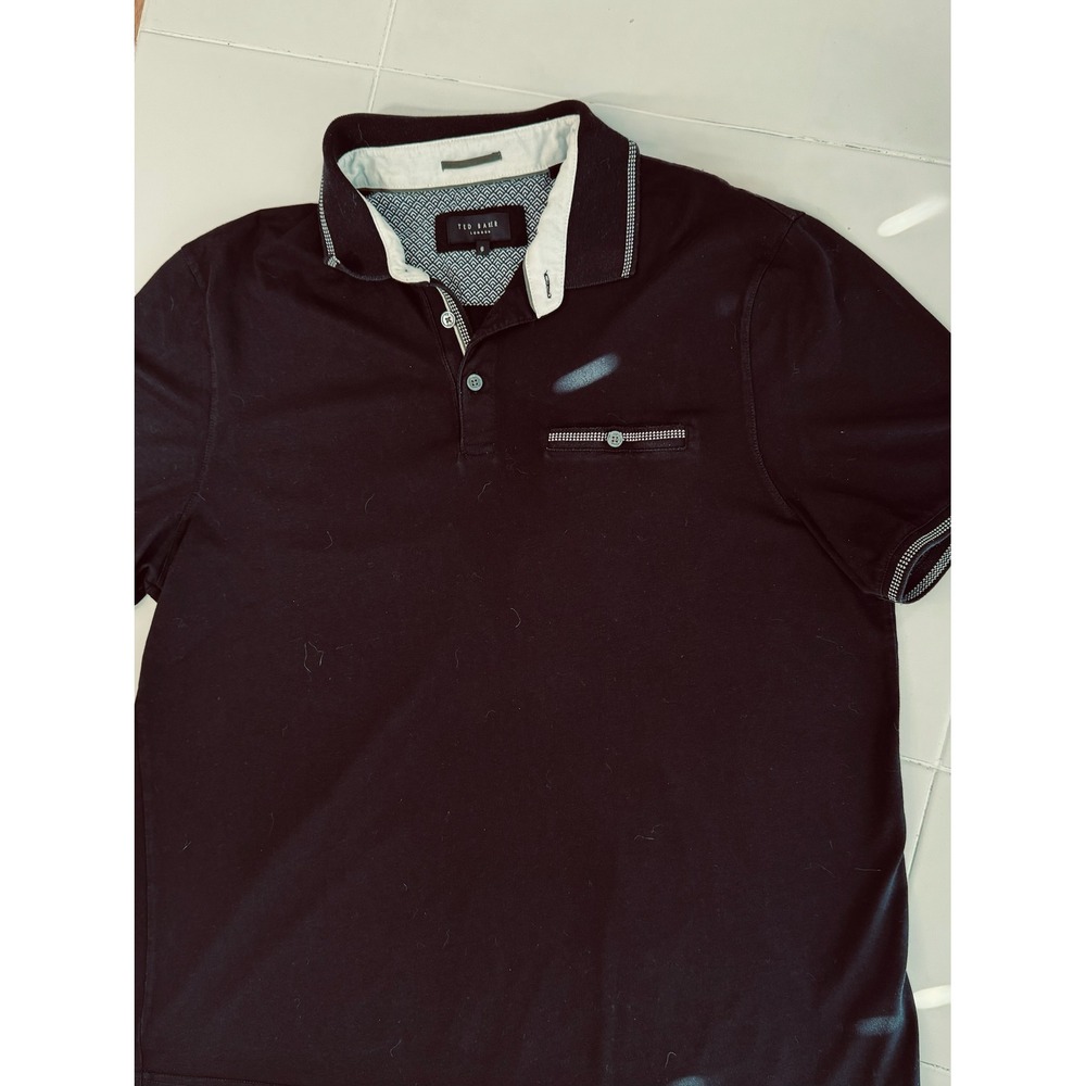 Ted Baker Blue Polo Size 2XL Preppy Casual Golf